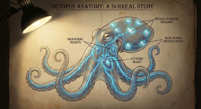 Octopuses Really Do Have Three Hearts and “Nine Brains”