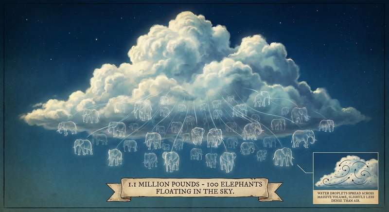 A Cloud Can Weigh Tons and Still Float