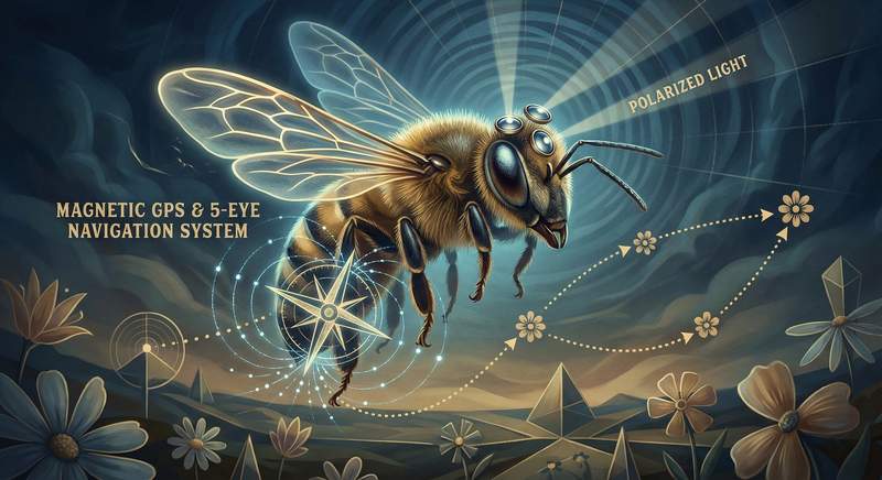 Honeybees have five eyes—but not a literal magnetic GPS