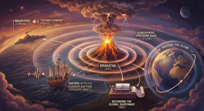 Krakatoa Probably Was the Loudest Widely Documented Sound in Modern History—But “Recorded” Needs a Footnote