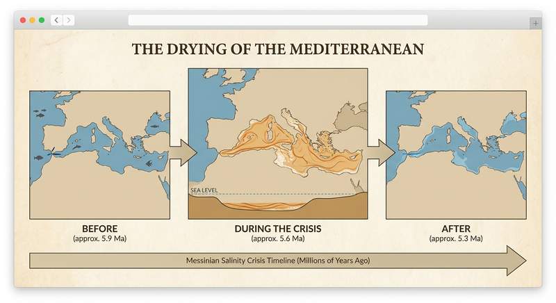 When the Mediterranean nearly dried into a salt basin