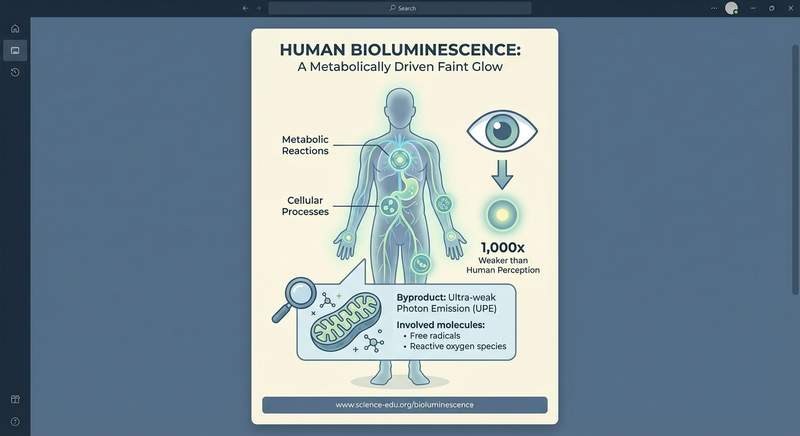 Human beings are technically bioluminescent and emit a visible light...