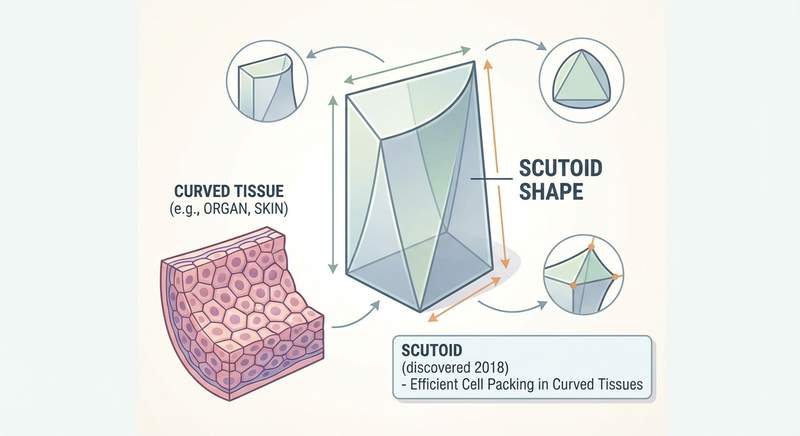The scutoid is a geometric shape discovered by scientists in...